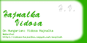 hajnalka vidosa business card